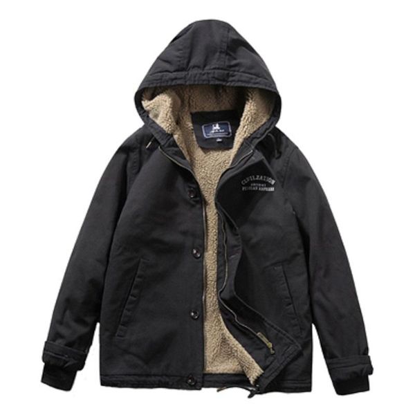 men's jackets zogaa 2021 cotton jacket hooded washed plus fleece thick workwear lamb oversized, Black;brown
men's jackets zogaa 2021 cotton jacket hooded washed plus fleece thick workwear lamb oversized, Black;brown