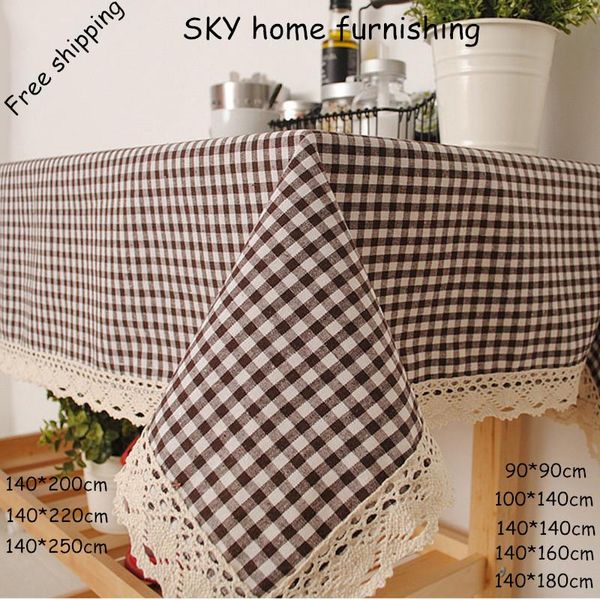 table cloth linen rectangular tablecloths with lace home wedding literary artistic grid style
table cloth linen rectangular tablecloths with lace home wedding literary artistic grid style