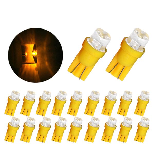 20pcs/lot yellow t10 w5w 1led concave head small car bulbs straw hat for auto clearance lamp instrument lights 12v
20pcs/lot yellow t10 w5w 1led concave head small car bulbs straw hat for auto clearance lamp instrument lights 12v