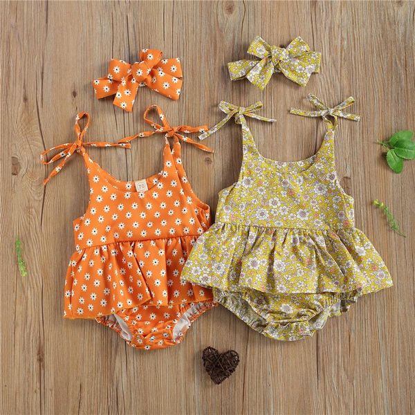 clothing sets cute baby girls suit round neck floral elastic lace-up sling romper dress bow headband casual set two piece, White
clothing sets cute baby girls suit round neck floral elastic lace-up sling romper dress bow headband casual set two piece, White