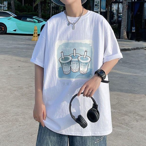 men's t-shirts t-shirt men summer printed short-sleeve korean o-neck fashion oversized hip-hop male clothes streetwear, White;black
men's t-shirts t-shirt men summer printed short-sleeve korean o-neck fashion oversized hip-hop male clothes streetwear, White;black