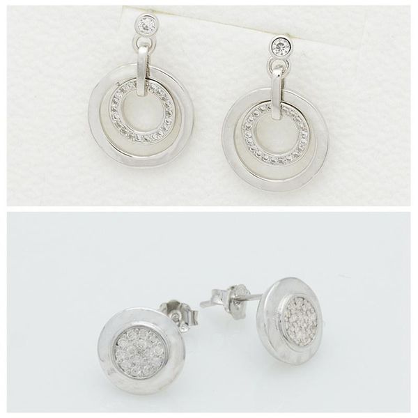 hoop & huggie s925 silvering bracelet zircon double coils ear stud earrings, Golden;silver
hoop & huggie s925 silvering bracelet zircon double coils ear stud earrings, Golden;silver