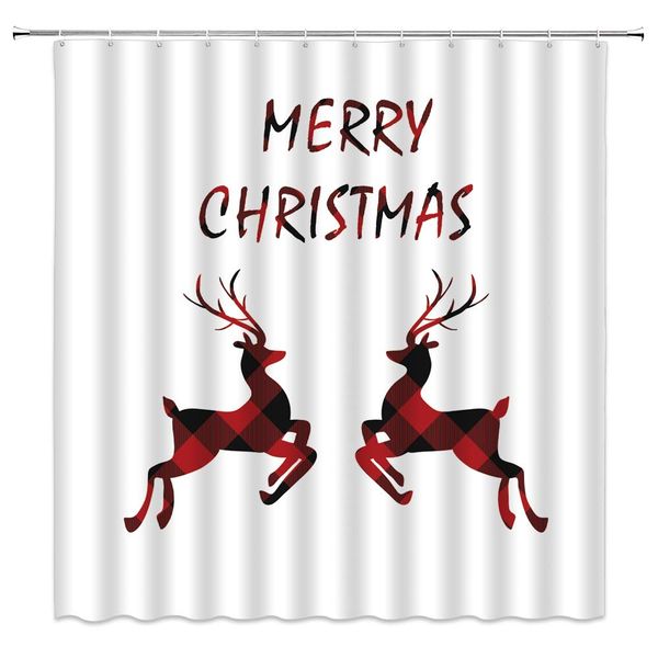 merry christmas retro red black buffalo checks plaid christmas reindeer happy new year for kids festival decor fabric bathroom
merry christmas retro red black buffalo checks plaid christmas reindeer happy new year for kids festival decor fabric bathroom
