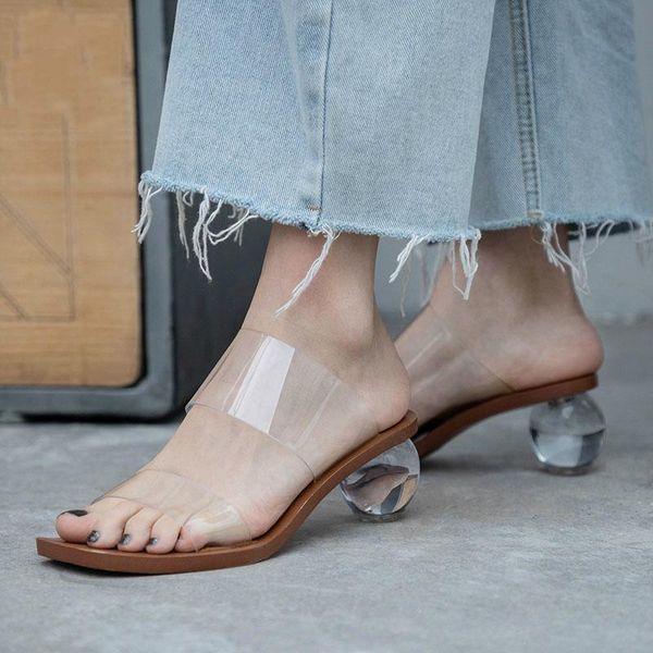 slippers agodor pvc women peep toe fashion summer sandals transparent crystal heels ladies shoes strange med footwear, Black
slippers agodor pvc women peep toe fashion summer sandals transparent crystal heels ladies shoes strange med footwear, Black