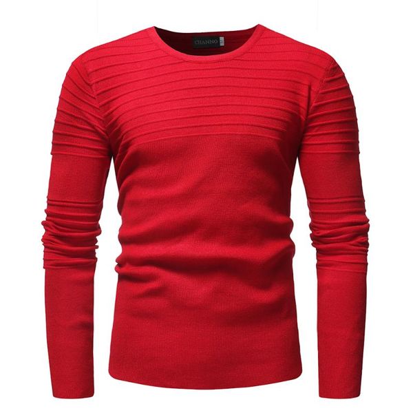 men's sweaters fashion solid-color stripe pleated hipster man versatile slim knit sweater, White;black
men's sweaters fashion solid-color stripe pleated hipster man versatile slim knit sweater, White;black
