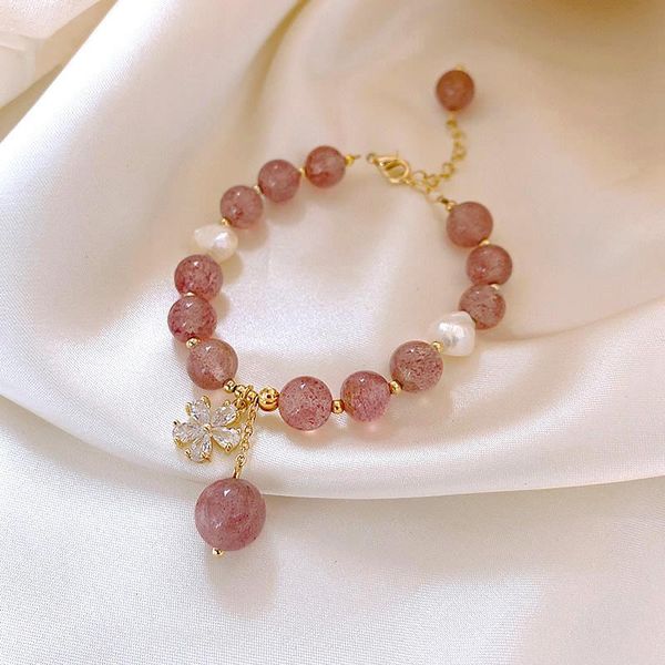link, chain pink crystal bracelet female ins niche design girlfriends sisters simple temperament fashion net red trend, Black
link, chain pink crystal bracelet female ins niche design girlfriends sisters simple temperament fashion net red trend, Black