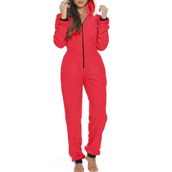 women's jumpsuits & rompers women warm winter autumn clothes christmas ladies casual long sleeve hoodies pants plush overall home pajam, Black;white 
women's jumpsuits & rompers women warm winter autumn clothes christmas ladies casual long sleeve hoodies pants plush overall home pajam, Black;white