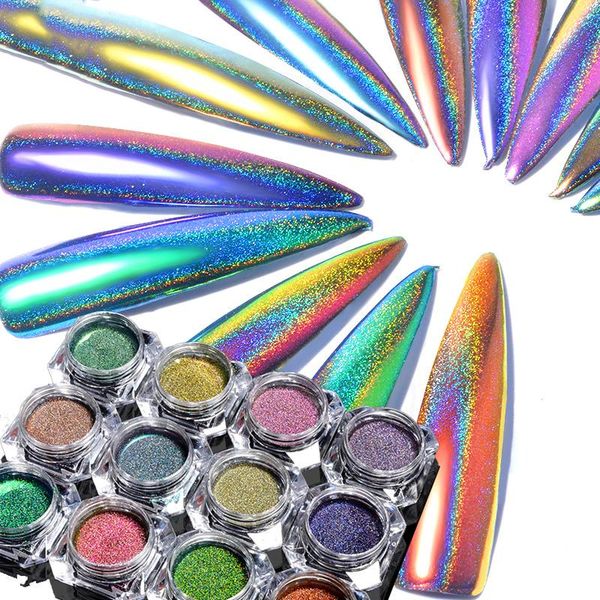 nail glitter 1 box 12 colors holographic powder mirror laser fine holo pigment chameleon peacock art, Silver;gold
nail glitter 1 box 12 colors holographic powder mirror laser fine holo pigment chameleon peacock art, Silver;gold