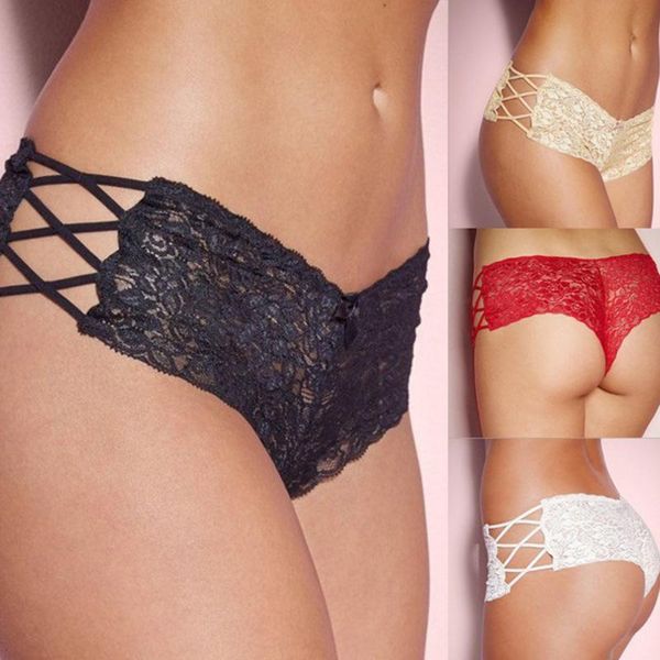 fashion lace briefs low rise thongs hollow out bandage underpants women knickers lingerie female underwear women's panties, Black;pink
fashion lace briefs low rise thongs hollow out bandage underpants women knickers lingerie female underwear women's panties, Black;pink