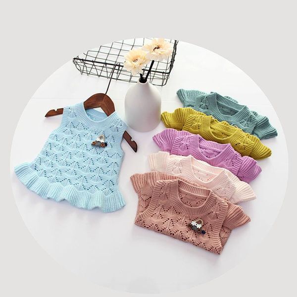 pullover spring children's sweater girls korean girl's vest hollow baby toddler sweaters, Blue
pullover spring children's sweater girls korean girl's vest hollow baby toddler sweaters, Blue