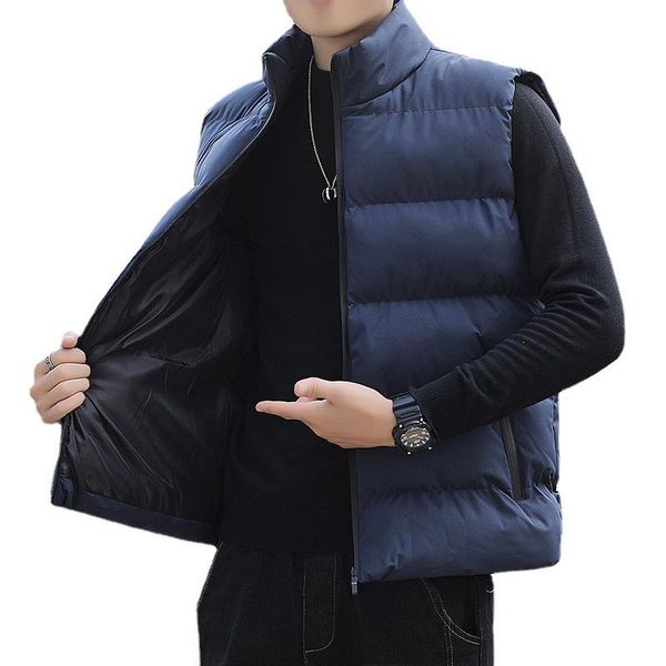 men's vests man vest thicken warm coats men winter waistcoats with pockets sleeveless fashion jacket, Black;white
men's vests man vest thicken warm coats men winter waistcoats with pockets sleeveless fashion jacket, Black;white
