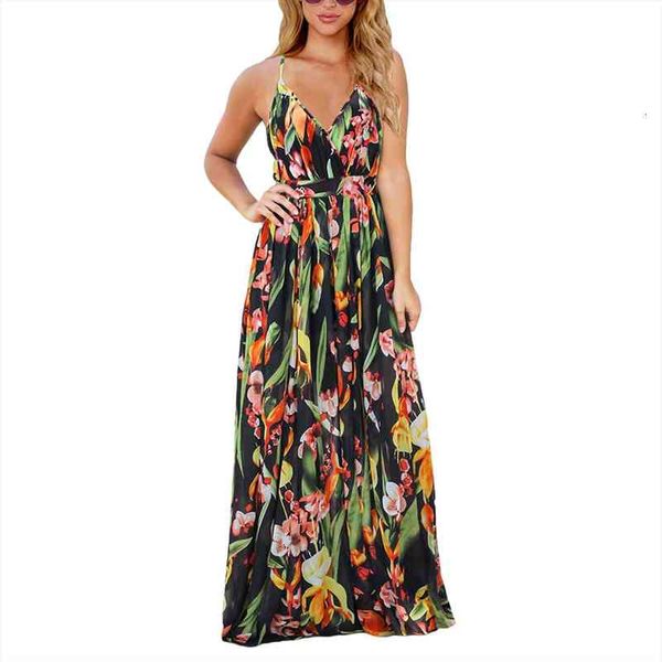 sling floral print long summer women dresses boho v neck sleeveless party beach maxi dress casual sundress 7 colors, Black;gray
sling floral print long summer women dresses boho v neck sleeveless party beach maxi dress casual sundress 7 colors, Black;gray