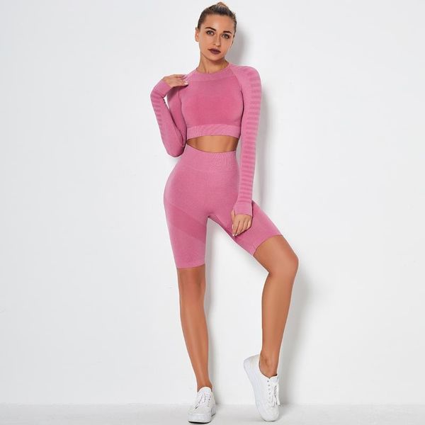 women's leggings women yoga sets seamless elastic push up + long sleeve anti cellilute workout gym clothing sportswear suits, Black
women's leggings women yoga sets seamless elastic push up + long sleeve anti cellilute workout gym clothing sportswear suits, Black