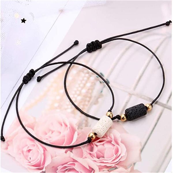 link, chain 2pcs bracelets stone essential bracelet women volcanic fashion jewelry couple men, Black
link, chain 2pcs bracelets stone essential bracelet women volcanic fashion jewelry couple men, Black