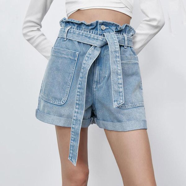 summer trend fashion high-waist lace-up curling trousers temperament denim shorts women women's jeans, Blue
summer trend fashion high-waist lace-up curling trousers temperament denim shorts women women's jeans, Blue