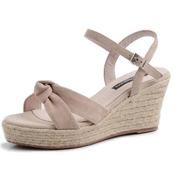 sandals women's natural suede leather wedge platform high heel open toe bowtie korean style sweet female comfortable pumps shoes, Black
sandals women's natural suede leather wedge platform high heel open toe bowtie korean style sweet female comfortable pumps shoes, Black