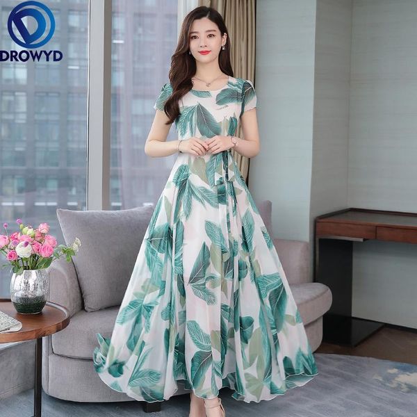 party dresses print chiffon dress 2021 summer women's long section was thin bohemian beach vacation ladies one-piece vestidos, White;black
party dresses print chiffon dress 2021 summer women's long section was thin bohemian beach vacation ladies one-piece vestidos, White;black