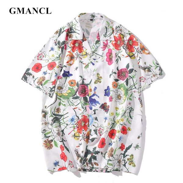 men summer hip hop plant flower printed short sleeve shirts fashion hawaii party holiday man casual beach shirt chemise homme men's, White;black
men summer hip hop plant flower printed short sleeve shirts fashion hawaii party holiday man casual beach shirt chemise homme men's, White;black