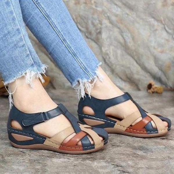 sandals summer retro women plus size cross hollow breathable ladies casual shoes round toe wedges, Black
sandals summer retro women plus size cross hollow breathable ladies casual shoes round toe wedges, Black