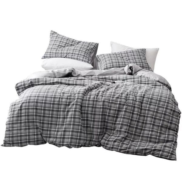 bedding sets elka simple style gray and white grid brushed four-piece suit home duvetcover bed sheets pillowcases oceania
bedding sets elka simple style gray and white grid brushed four-piece suit home duvetcover bed sheets pillowcases oceania