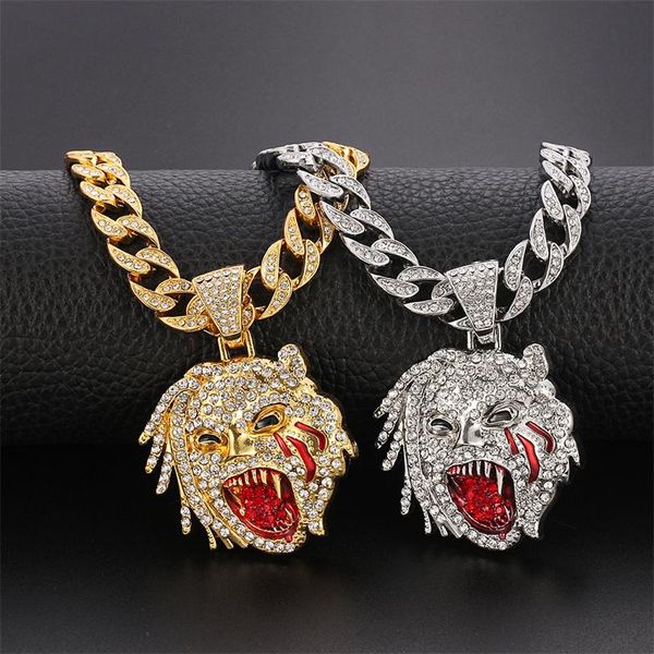 pendant necklaces gothic hip hop half man beast iced out choker chain necklace halloween gift, Silver
pendant necklaces gothic hip hop half man beast iced out choker chain necklace halloween gift, Silver