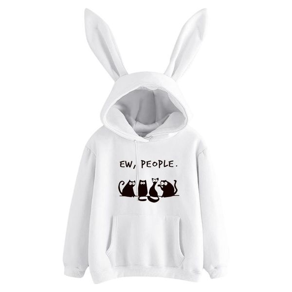 women's hoodies & sweatshirts kawaii cat printing long sleeve casual ear crew neck korean draw string pocket pullover, Black
women's hoodies & sweatshirts kawaii cat printing long sleeve casual ear crew neck korean draw string pocket pullover, Black