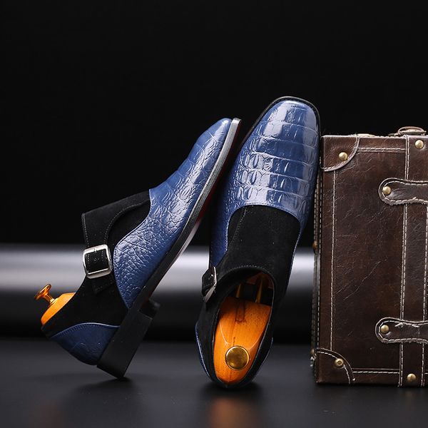 464748 size crocodile pattern trendy business formal wear pointed leather shoes mens side buckle leather shoes, Black
464748 size crocodile pattern trendy business formal wear pointed leather shoes mens side buckle leather shoes, Black