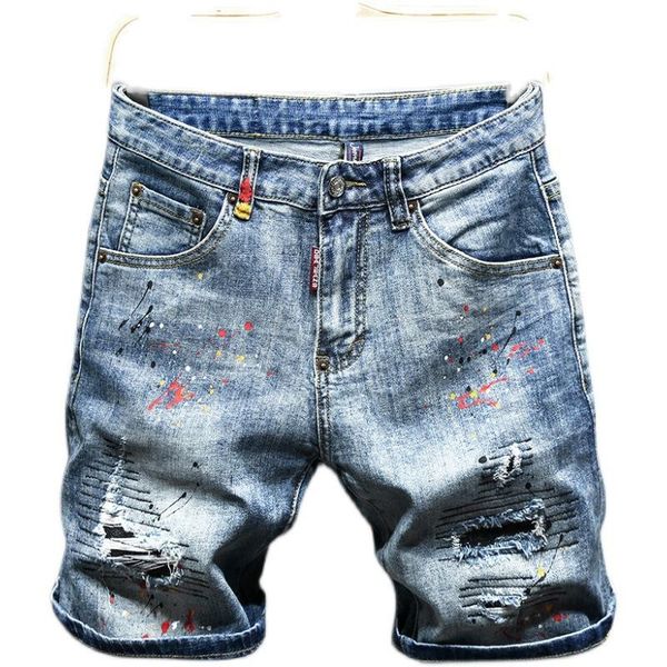 men's jeans ripped denim shorts brand pants summer 2021 fashion casual thin wear korean style trendy breeches short, Blue
men's jeans ripped denim shorts brand pants summer 2021 fashion casual thin wear korean style trendy breeches short, Blue