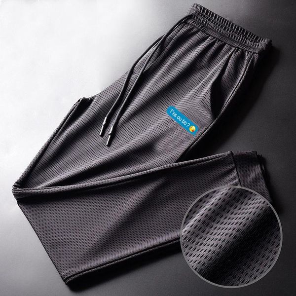 men's pants mesh quick-drying gym pants, ice silk elastic breathable running training basketball, Black
men's pants mesh quick-drying gym pants, ice silk elastic breathable running training basketball, Black