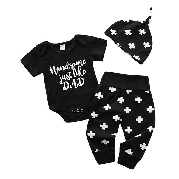 clothing sets 3pcs set born baby boy cotton rompers long pants leggings hat outfit clothes summer boys, White
clothing sets 3pcs set born baby boy cotton rompers long pants leggings hat outfit clothes summer boys, White