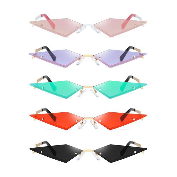 uv400 travel street p triangle eyeglasses rimless cat eye sunglasses designer colorful eyewear for female oculos, White;black
uv400 travel street p triangle eyeglasses rimless cat eye sunglasses designer colorful eyewear for female oculos, White;black