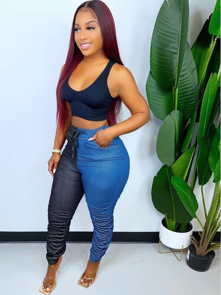 women's jeans casaul women pants color patchwork bodycon fitness has stretch long autumn clothes for outfit, Blue
women's jeans casaul women pants color patchwork bodycon fitness has stretch long autumn clothes for outfit, Blue