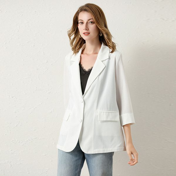 exquisite high-end suit single breasted temperament slim women's commuting collar quarter sleeve white coat korean version, White;black
exquisite high-end suit single breasted temperament slim women's commuting collar quarter sleeve white coat korean version, White;black