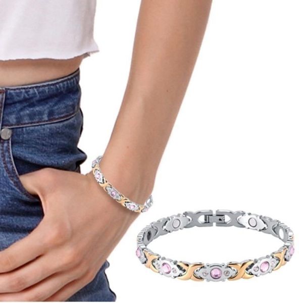 link, chain fashion trend zircon magnetic health energy bracelet for men and women cute delicate daily jewelry gift, Black
link, chain fashion trend zircon magnetic health energy bracelet for men and women cute delicate daily jewelry gift, Black