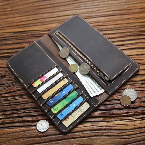 2021 genuine leather wallet for men male vintage handmade real cowhide men's long purse with card holder zipper coin pocket bag, Red;black
2021 genuine leather wallet for men male vintage handmade real cowhide men's long purse with card holder zipper coin pocket bag, Red;black