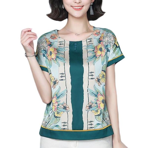 women's blouses & shirts chiffon blouse women 2021 summer vintage print shirt short sleeve korean casual plus size blusas mujer, White
women's blouses & shirts chiffon blouse women 2021 summer vintage print shirt short sleeve korean casual plus size blusas mujer, White
