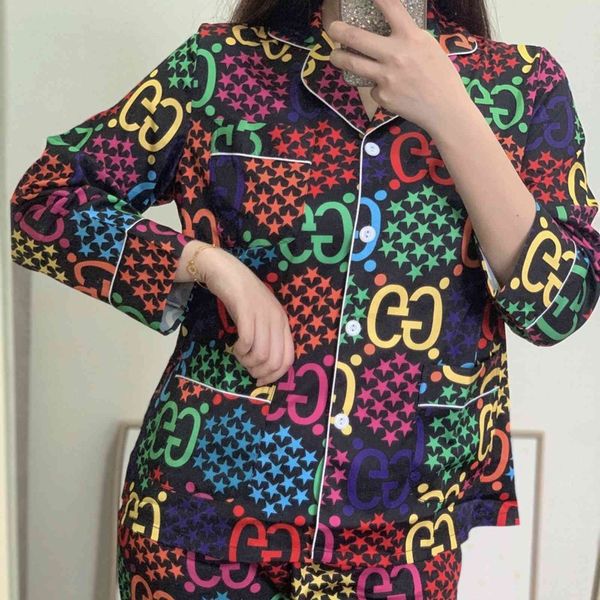 design clothing new rainbow jump sugar printing women's silk slip silk pajama set decor clothes, White
design clothing new rainbow jump sugar printing women's silk slip silk pajama set decor clothes, White