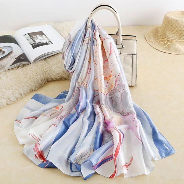 scarves 2021 est long soft silk scarf women brand retro bandana summer ladies luxury print oversized, Blue;gray
scarves 2021 est long soft silk scarf women brand retro bandana summer ladies luxury print oversized, Blue;gray