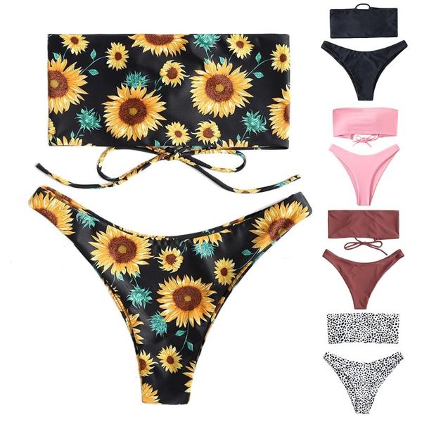 one-piece suits women 2pcs print bikini set strapless back lace-up bandeau thong swimsuit g99d
one-piece suits women 2pcs print bikini set strapless back lace-up bandeau thong swimsuit g99d