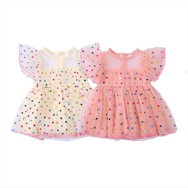 0-3y princess baby girls summer dress colorful polka dot printed ruffles fly sleeve lace tutu mini dress, Red;yellow
0-3y princess baby girls summer dress colorful polka dot printed ruffles fly sleeve lace tutu mini dress, Red;yellow