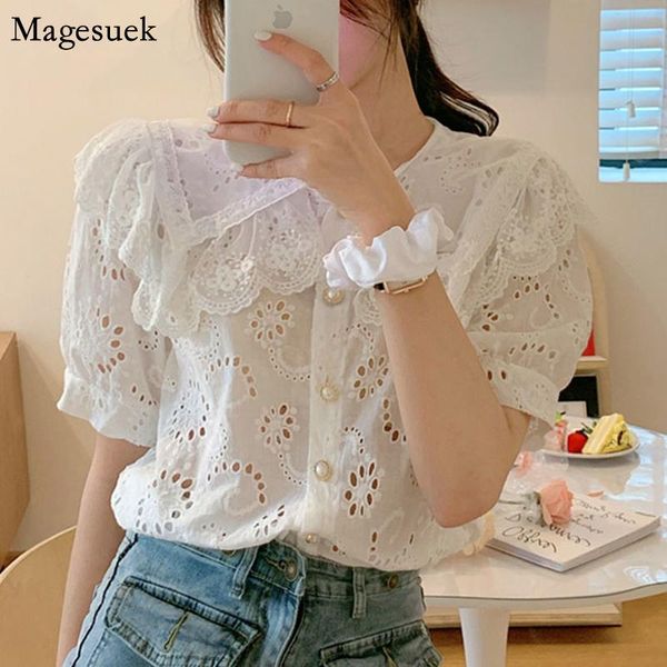 women's blouses & shirts vintage chic hollow out lace embroidery blouse women fashion button white elegant short sleeve ladies 13609
women's blouses & shirts vintage chic hollow out lace embroidery blouse women fashion button white elegant short sleeve ladies 13609