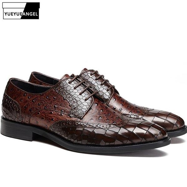 dress shoes england style fashion mens hand made real leather crocodile pattern formal for man carved pointed toe lace up, Black
dress shoes england style fashion mens hand made real leather crocodile pattern formal for man carved pointed toe lace up, Black