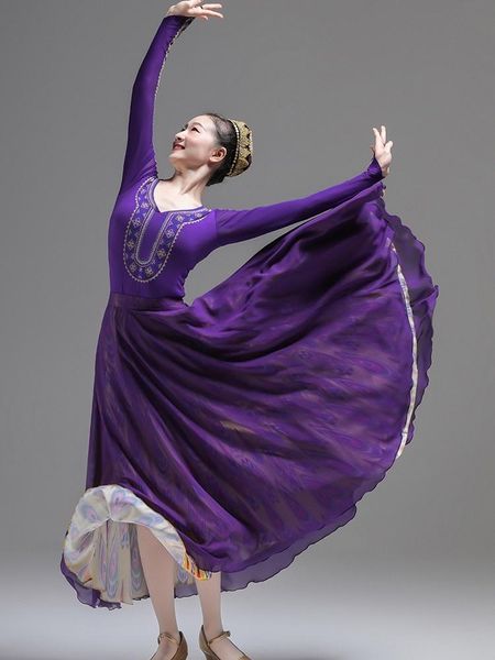 ethnic clothing uygur dance costumes female minorities xinjiang opening big skirt practice, Red
ethnic clothing uygur dance costumes female minorities xinjiang opening big skirt practice, Red