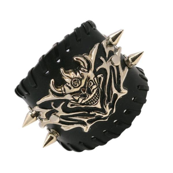 charm bracelets 1pc punk bracelet alloy ghost head accessory for man rivet leather (black), Golden;silver
charm bracelets 1pc punk bracelet alloy ghost head accessory for man rivet leather (black), Golden;silver