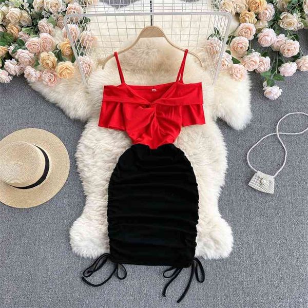 nightclub women's clothing fashion slash neck contrast stitching short sleeve slim package hip mini dress vestidos s361 210527, Black;gray
nightclub women's clothing fashion slash neck contrast stitching short sleeve slim package hip mini dress vestidos s361 210527, Black;gray