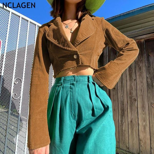 women's jackets nclagen 2021 autumn women coat notched collar long sleeve single button corduroy outerwear slim fitness casual short, Black;brown
women's jackets nclagen 2021 autumn women coat notched collar long sleeve single button corduroy outerwear slim fitness casual short, Black;brown