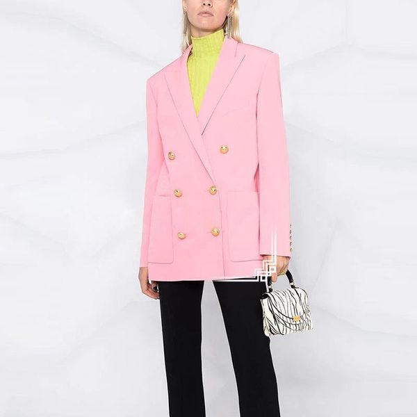 women's suits & blazers 2021 women elegant stylish double breasted pink blazer jacket office ladies designer fashion, White;black
women's suits & blazers 2021 women elegant stylish double breasted pink blazer jacket office ladies designer fashion, White;black