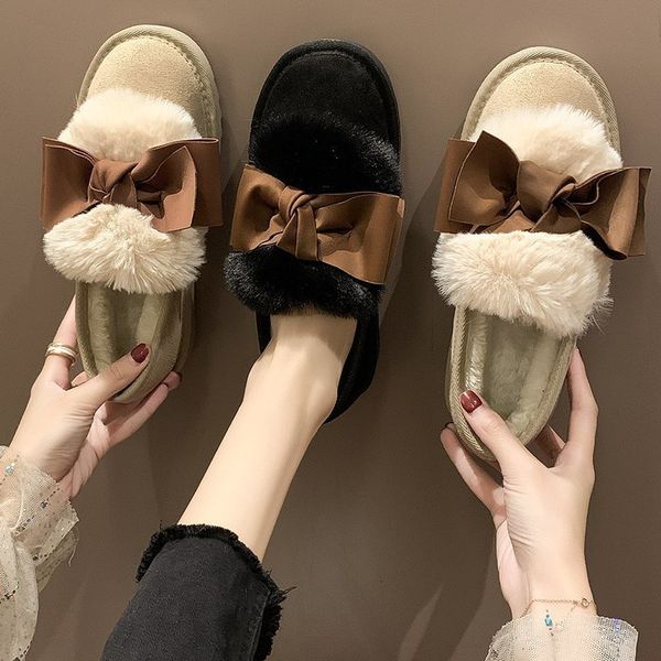 dress shoes big bow winter fur flats women anti-skid plush creepers socofy flock espadrilles furry moccasins warm outdoor footwear q5rm, Black
dress shoes big bow winter fur flats women anti-skid plush creepers socofy flock espadrilles furry moccasins warm outdoor footwear q5rm, Black