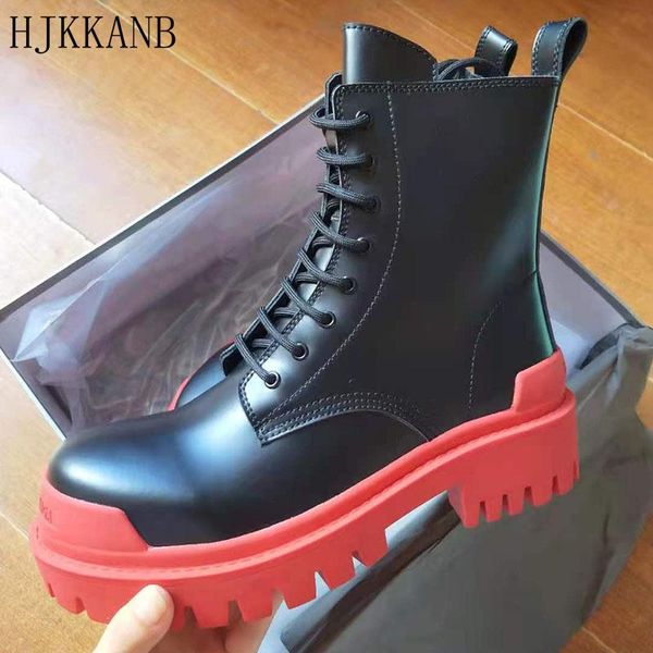 boots genuine leather thick bottom women platform lace up ankle autumn british style motorcycle brand botas, Black
boots genuine leather thick bottom women platform lace up ankle autumn british style motorcycle brand botas, Black