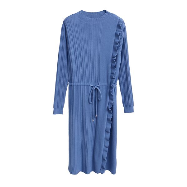 blue black apricot caramel purple knitted o neck long sleeve empire lace-up knee length dress autumn d1971 210514, Black;gray
blue black apricot caramel purple knitted o neck long sleeve empire lace-up knee length dress autumn d1971 210514, Black;gray